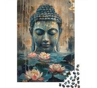 Buddha Face Art 1000 Piece Premium Cardstock Jigsaw Puzzle Set Adult Jigsaws Fun Present Value Pack Educational Game Challenge 38x26cm/1000pcs