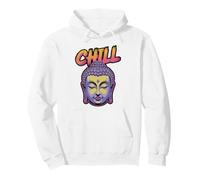 Buddha Face with Chill Street Style Text Pullover Hoodie