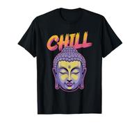 Buddha Face with Chill Street Style Text T-Shirt