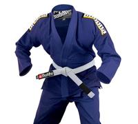 Buddha Fight Wear -Premium Infinity Black Brazilian Jiu Jitsu/BJJ Gi Kimono with White Belt, Unisex Adult, Navy blue, ML=A2