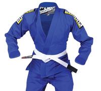 Buddha Fight Wear -Premium Infinity Black Brazilian Jiu Jitsu/BJJ Gi Kimono with White Belt, Unisex Adult, Royal Blue, ML=A2