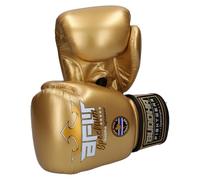BUDDHA FIGHT WEAR - Thailand Spectrum Metal Boxing Gloves Designed for Training and Sparring in Muay Thai Kickboxing Fitness - Men & Women - 10oz 12oz 14oz 16oz (Gold, 12oz)