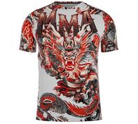 Buddha Fight Wear Unisex Muay Thai Boxing MMA Kick Boxing Dry Fit Top Short Sleeve T-Shirt, red, L