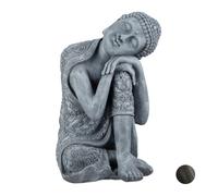 Buddha figurine Ceramic Zen Figure 60 cm 9.5 kg Buddha Statue Grey