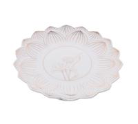 Buddha Fruit Plate Lotus Shape Footed Offering Bowl Porcelain 7 Inch | Minimalist Style with Peaceful White Finish, Easy to Clean, for Shrine Setup and Meditation Areas