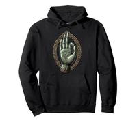 Buddha Hand Gesture Abhaya Mudra Zen Buddhism Hindu Elegant Pullover Hoodie