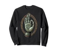Buddha Hand Gesture Abhaya Mudra Zen Buddhism Hindu Elegant Sweatshirt