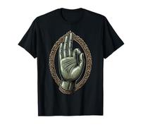 Buddha Hand Gesture Abhaya Mudra Zen Buddhism Hindu Elegant T-Shirt