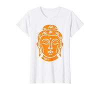 Buddha Head Buddhist Wisdom Value Graphic T-Shirt, Women, White, XS