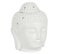 Buddha Head | Oil Burner | White Ceramic | 17cm Tall