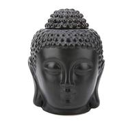 Buddha Head Statue, Ceramic Translucent Wax Melt Oil Burner Hollow Essential Oil Burner Aromatherapy Diffuser Furnace Tealight Candle Holders for Yoga Meditation Room Home Decor
