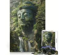 Buddha in A Wall Jigsaw Puzzles for Adults 1000 Focus Enhance Light Enjoyment Smooth Cut Perfect Present (38x26cm)
