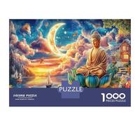 Buddha in Dream 1000 Piece Cardboard Jigsaw Puzzles: Educational Game Challenge Buddha Ocean for Home Fun And Activity, A Great Gift Idea for Family And Friends 52x38cm/1000pcs