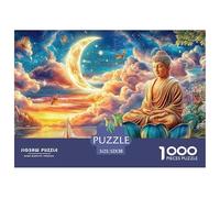 Buddha in Dream 1000 Pieces Meditating Figure Cosmic Sky Backdropplastic Puzzle Pieces Family Interlocking Educational Toy Kids Birthday Gift Sustainable Eco-friendly 52x38cm/1000pcs