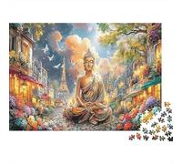 Buddha in Paris 1000 Pieces for Adults Gifts: Buddha in Colorful Scenery Challenging & Brainteasing Home Activity 52x38cm/1000pcs