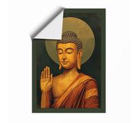Buddha in Radiance Religious & Spiritual Unframed Wall Art Print A2 (59.4×42cm), Wall Decor for Living Room, Bedroom, Office & Home, Art Gift