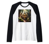 Buddha in The Forest Raglan Baseball Tee