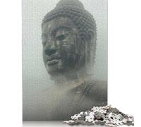 Buddha in The Mist Puzzle Fun Premium Cardboard Jigsaw Puzzle for Boy Or Girl 500pcs (52x38cm)