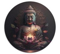 Buddha Jigsaw Puzzle 1000 Pieces Round JigsawPuzzle 1000 Pieces for Adults Intricate Design for Teenagers, DIY Decor, And Brain-Boosting Fun 67.5x67.5cm