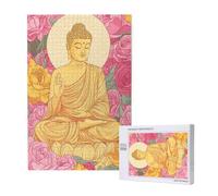 Buddha Jigsaw Puzzles for Adults 120, Flower Puzzles for Adults Wooden, Funny/Difficult/Impossible/Challenging Decompression Games, As a Birthday and Holiday Decor Gift for Women and Men M-1898