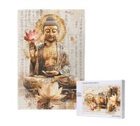 Buddha Jigsaw Puzzles for Adults 1500, Flower Puzzles for Adults Wooden, Funny/Difficult/Impossible/Challenging Decompression Games, As a Birthday and Holiday Decor Gift for Women and Men M-1315