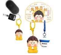 Buddha Keychains - Colorful Key Chains for Car Keys - Portable Fashion Accessories, Adorable Schoolbag Ornament for Home, School, Travel