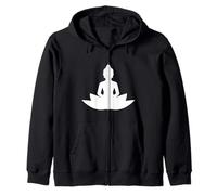 Buddha Lotus Flower Meditation Buddhist Zip Hoodie