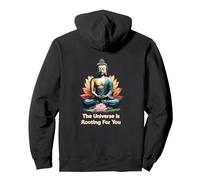 Buddha Lotus Flower Yoga The Universe is Rooting for You Pullover Hoodie