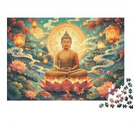Buddha Lotus Lantern Jigsaw Puzzle, 1000 Pcs For Adults