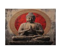 Buddha Meditation Circle Jigsaw Puzzle, 1000 Pcs For Adults | 52x38cm Puzzle Fans, Birthday Gift, Cardboard, Mood Calming, Accurate Cutting