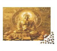 Buddha Meditation-spiritual Art Style_2 Jigsaw Puzzles 1000 Pieces with Clean Edges Jigsaws for Adults for Quiet Time Activities And Date Night Ideas 38x26cm/1000pcs