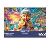 Buddha MeditationMaster-Level Jigsaw Puzzles for Adults Embark on A 1000-Piece Advanced And Challenging Puzzle Games Journey - Positioned As The Ultimate Gift Jigsaw Puzzles for Adults And Kids Age 1