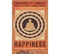 Buddha Metal Signs Room Decor Happiness Never Decreases from Being Shared Posters Bathroom Garage Club Vintage Plaque Decor 8x12 Inch