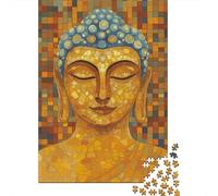 Buddha Mosaic Art Jigsaw Puzzle, 1000 Pcs For Adults | 38x26cm Art Admirers, Birthday Gift, Cardboard, Mood Calming, Accurate Cutting