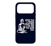 Buddha Peace Quote Zen Buddhist Wisdom Meaningful Speech Case for iPhone 17 Pro Max