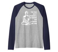 Buddha Quote Patience and Time Inspirational Buddha Quote Raglan Baseball Tee