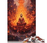 Buddha Rising through The Fire Puzzle Unique Home Decor Premium Cardboard Jigsaw Puzzle for Adults Teen Unique Gift 1000pcs (75x50cm)