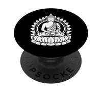 Buddha Silhouette Lotus Position PopSockets Adhesive PopGrip