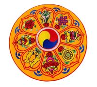 Buddha Singing Bowl Cushion Mat Tibetan Sound Bowl Pillow Embroidery for Meditation and Prayer Mindfulness Practice