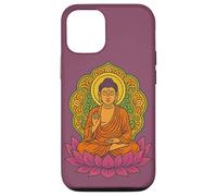 Buddha Sitting on Lotus Flower Spiritual Calm Meditative Case for iPhone 12/12 Pro