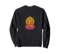 Buddha Sitting on Lotus Flower Spiritual Calm Meditative Sweatshirt