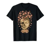 Buddha Skull Tree Sakura Lotus Mindfulness Zen Art T-Shirt