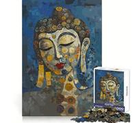 Buddha Spiritual Painting Adult Jigsaw Puzzles 1000 Pieces Brain Activity Light Enjoyment Accurate Cut Creative Gift (38x26cm)