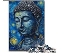 Buddha Starry Night Style Art Adult Jigsaws 1000 Pieces Difficult, Challenging Game And Family Play Educational Game for Birthday, Chrismas (50x75cm)
