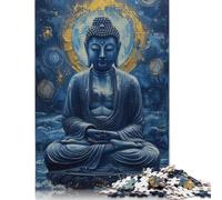 Buddha Starry Night Style Art Jigsaw Puzzle 1000 Pieces Adult Puzzle Creative Wood Jigsaw Games Educational Toys Home Decoration 1000pcs (75x50cm)