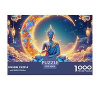 Buddha-Statue 1000 Piece Jigsaw Puzzle for Adults And Kids - Zen Decor Unique, Brainteasing, DIY Wall Decor, Display 38x26cm/1000pcs