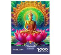 Buddha-Statue 1000 Piece Jigsaw Puzzle For Adults Challenging Game Stress Relief Puzzle Exercise The Memory of The Brain for Adults And Kids, Age 12 Years Up 70x50cm/1000pcs