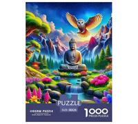 Buddha-Statue 1000 Piece Jigsaw Puzzle For Adults Educational Games Stress Relief Puzzle Exercise The Memory of The Brain for Adults And Kids, Age 12 Years Up 38x26cm/1000pcs