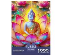 Buddha-Statue 1000 Piece Jigsaw Puzzle For Adults Educational Games Stress Relief Puzzle Exercise The Memory of The Brain for Men, Women, Elders, Seniors 38x26cm/1000pcs