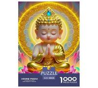 Buddha-Statue 1000 Piece Jigsaw Puzzle For Adults Family Challenge Toys Stress Relief Puzzle Exercise The Memory of The Brain for Adults And Kids, Age 12 Years Up 38x26cm/1000pcs